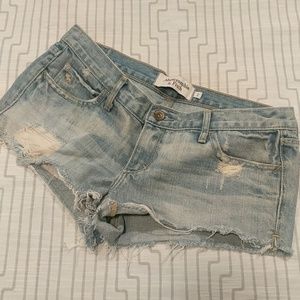 Cutoff jean shorts